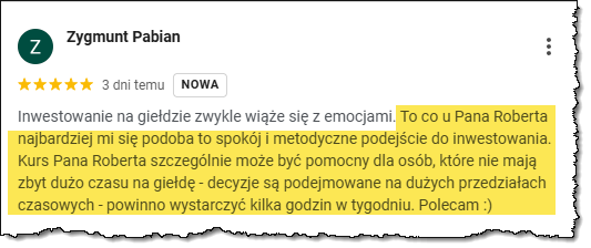 Warsztaty Market Trend Follower Robert Smug